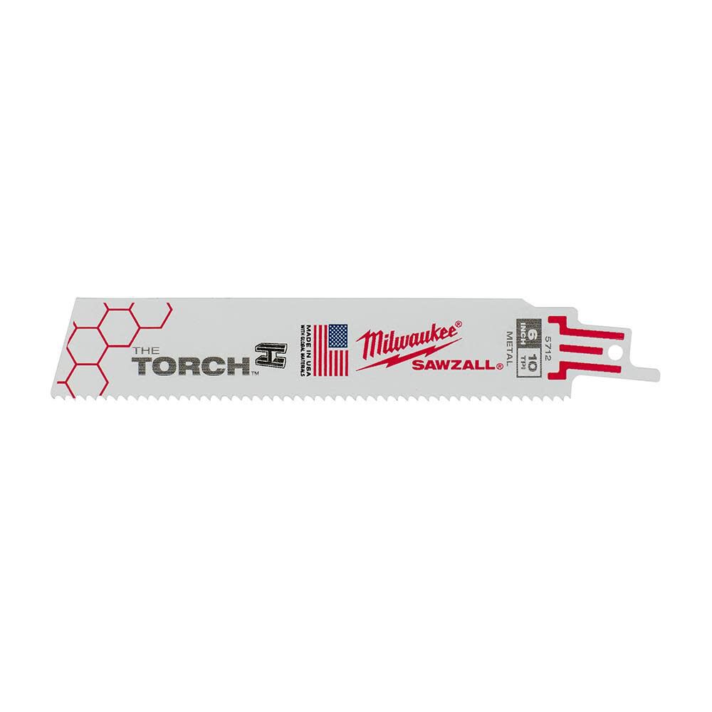 6 in. 10 TPI THE TORCH SAWZALL Blades 25PK 48-00-8712