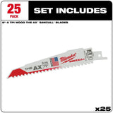 6 in. 5 TPI The Ax SAWZALL Blade 25PK 48-00-8021