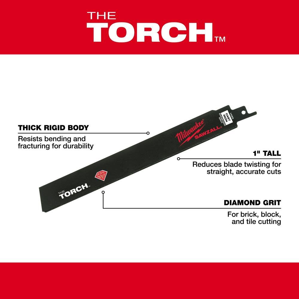 6 in. Diamond Grit THE TORCH SAWZALL Blade 48-00-1440