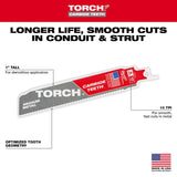 6 Inch 10TPI TORCH Carbide Teeth Metal Cutting Reciprocating Saw Blade 3pk 48-00-5351