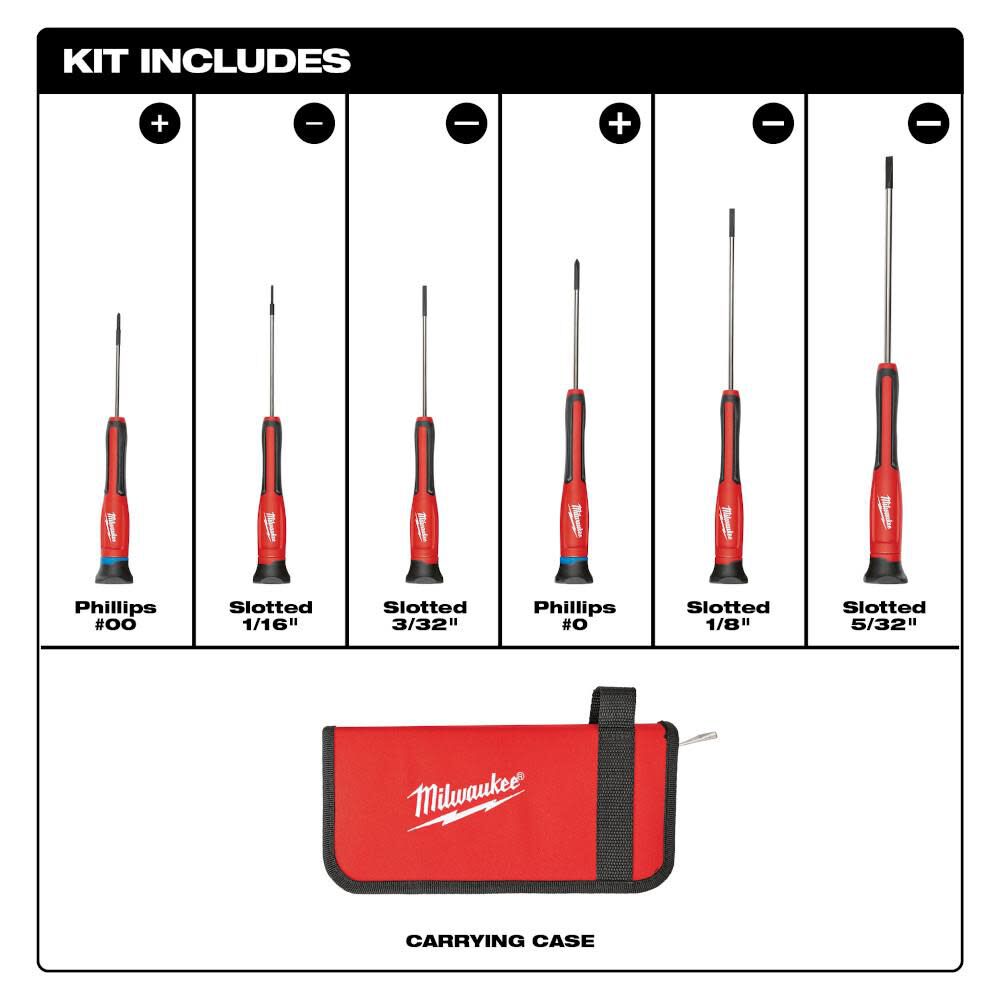 6 pc. Precision Screwdriver Set 48-22-2606