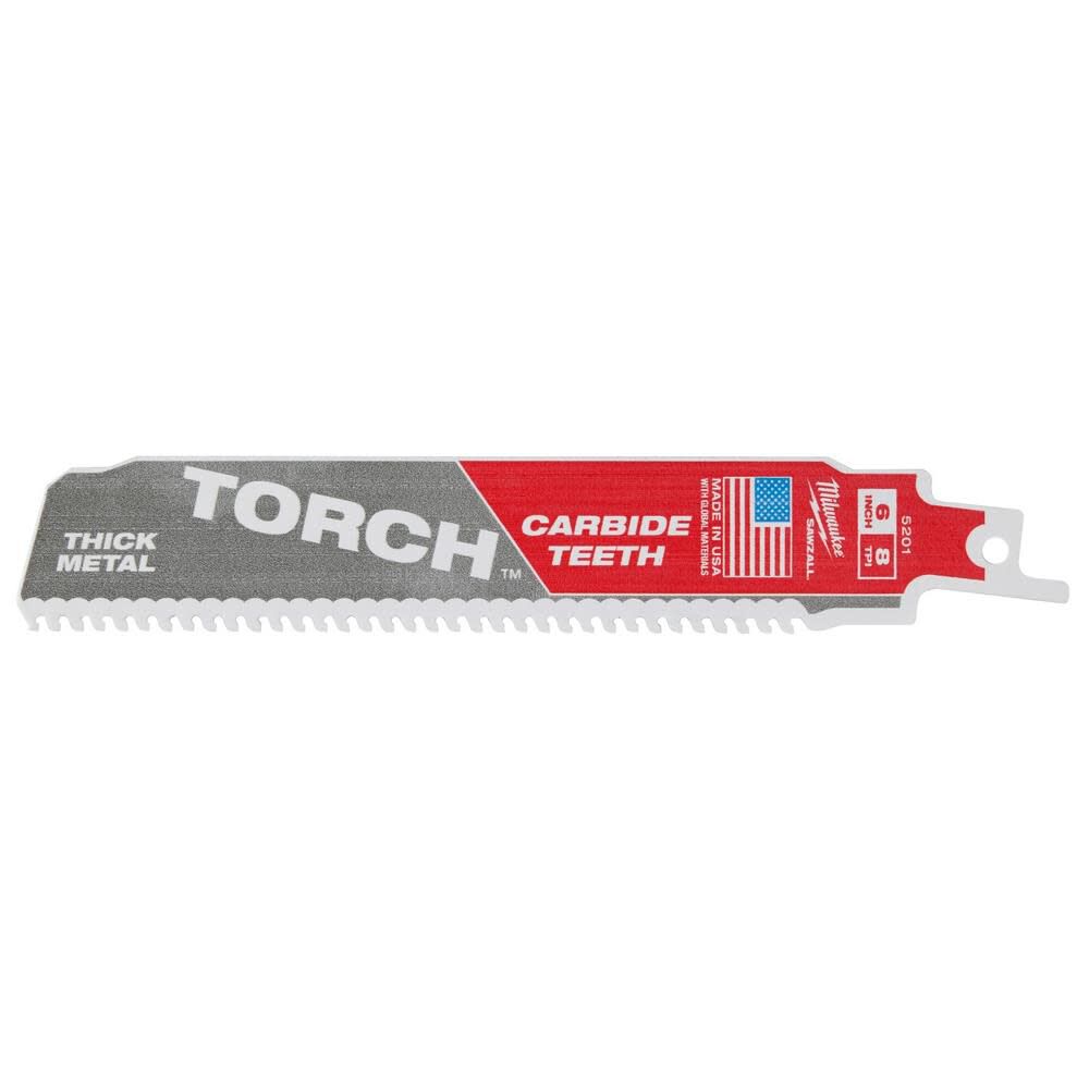 6inch 8TPI The TORCH Carbide Teeth SAWZALL Blade 1PK 48-00-5201