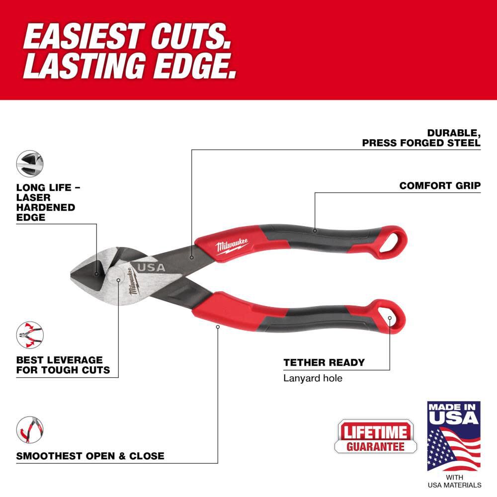 6inch Diagonal Comfort Grip Cutting Pliers (USA) MT556