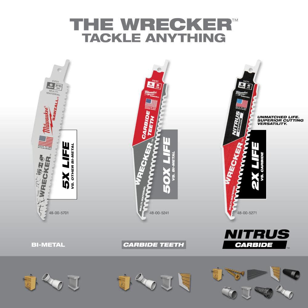 6inch WRECKER with NITRUS CARBIDE 1Pk 48-00-5271