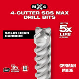 6pc. SDS Plus MX4 4 Cutter & Chisel Kit 48-20-7662