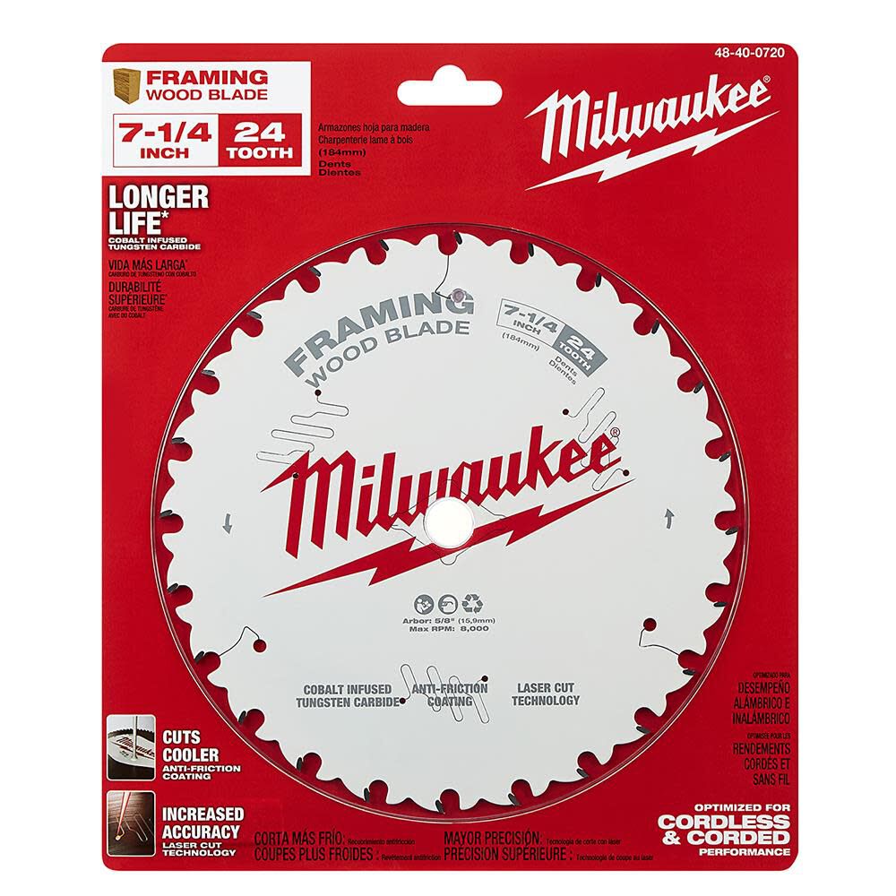 7-1/4 in. 24T Framing Circular Saw Blade 48-40-0720