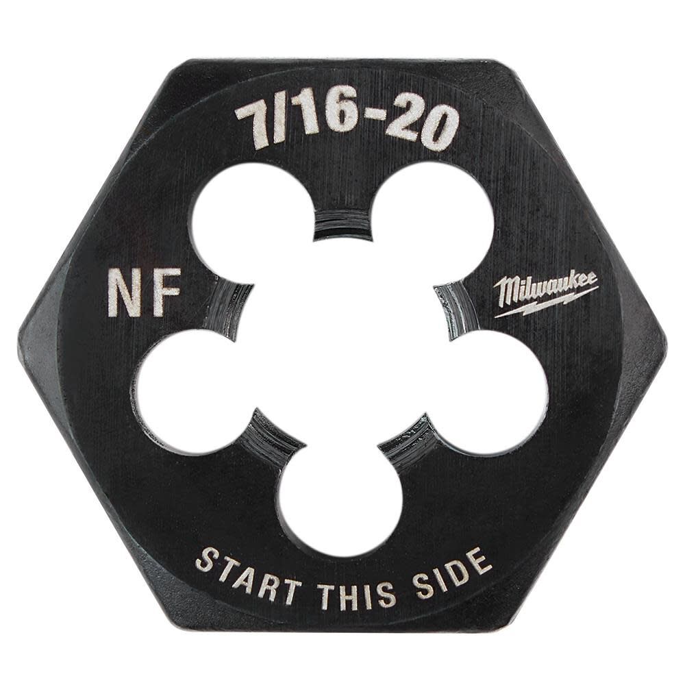 7/16 in -20 NF 1-Inch Hex Threading Die 49-57-5357