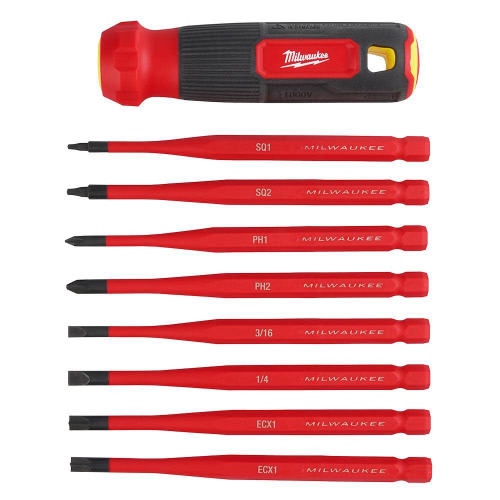 8-in-1 1000V Insulated Slim Tip Multi-Bit Screwdriver 48-22-2218