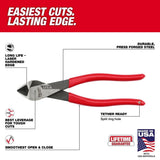 8inch Diagonal Dipped Grip Cutting Pliers (USA) MT508