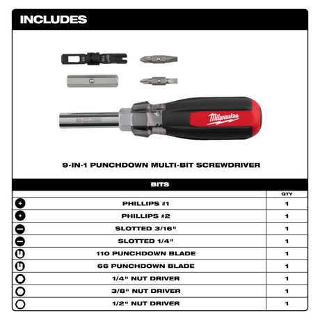 9-in-1 Punchdown Multi-Bit Screwdriver 48-22-2902