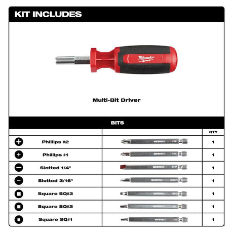 9-in-1 Square Drive Multi-Bit Driver 48-22-2132