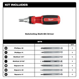 9-in-1 Square Drive Ratcheting Multi-Bit Driver 48-22-2322