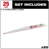 9 in. 5 TPI SAWZALL Blades 25PK 48-00-8036