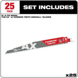 9inch5 TPI The AX(TM) with Carbide Teeth SAWZALL(R) Blade 25PK 48-00-8526