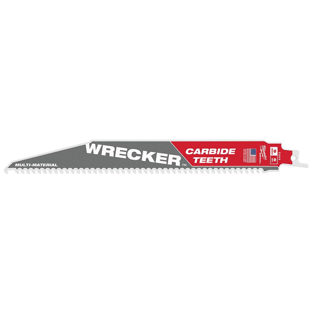 9inch 6 TPI THE WRECKER with Carbide Teeth SAWZALL Blade 1PK 48-00-5242