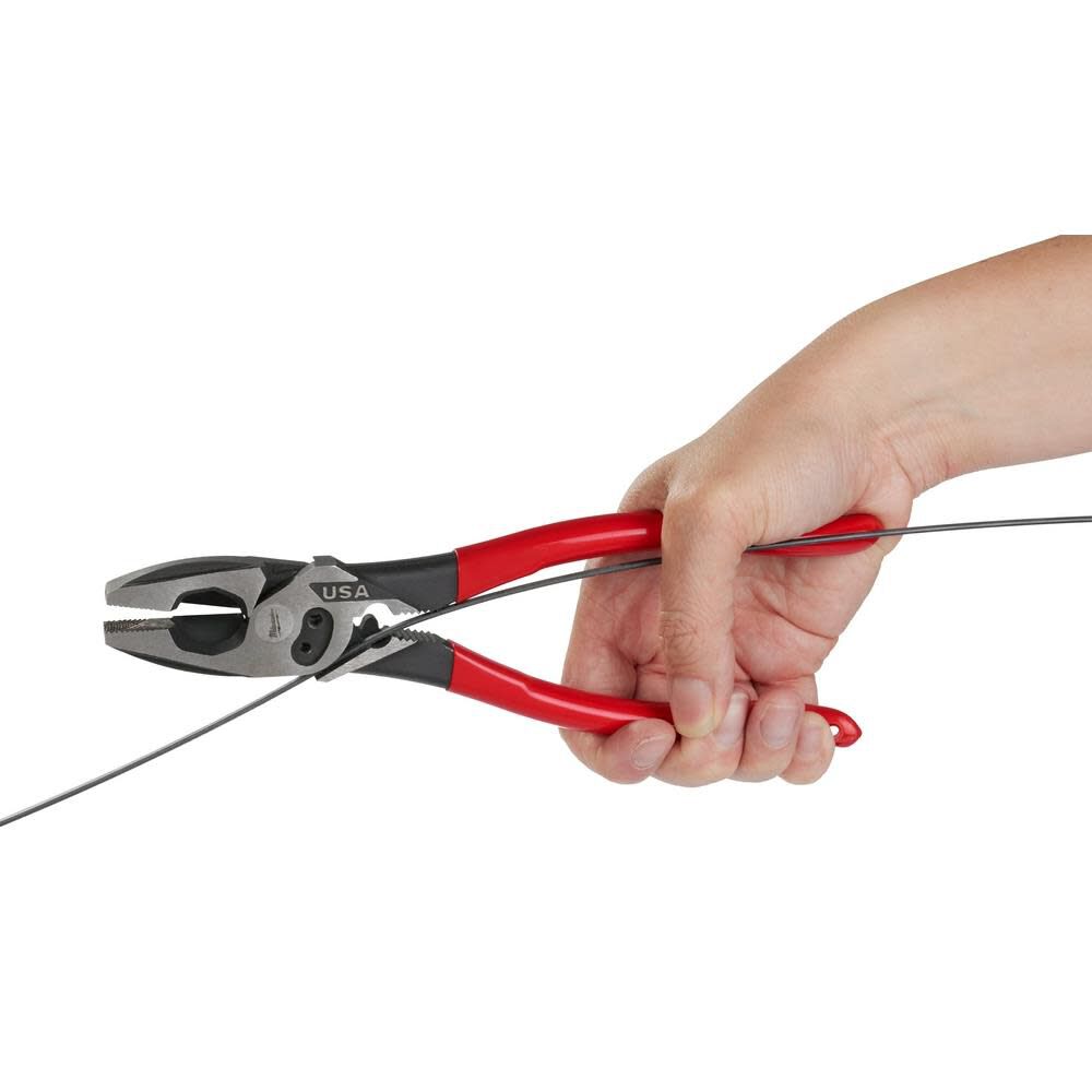 9inch Linemans Dipped Grip Pliers with Crimper & Bolt Cutter (USA) MT500C