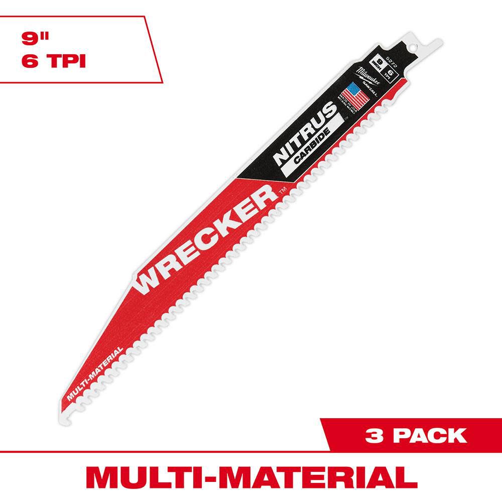 9inch WRECKER with NITRUS CARBIDE 3Pk 48-00-5372