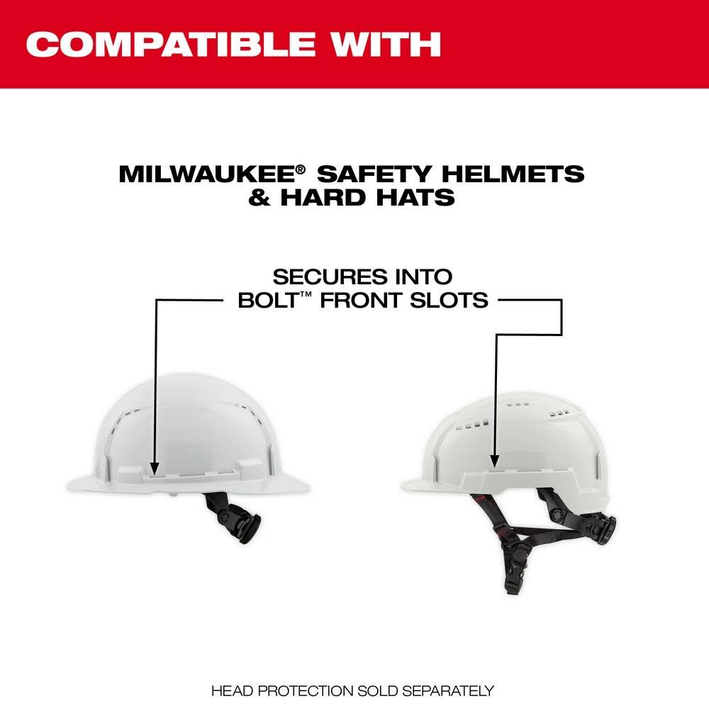 BOLT Full Face Shield Clear Dual Coat Lens Compatible with Safety Helmets & Hard Hats 48-73-1420