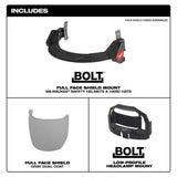 BOLT Full Face Shield Gray Dual Coat Lens Compatible with Safety Helmets & Hard Hats 48-73-1425