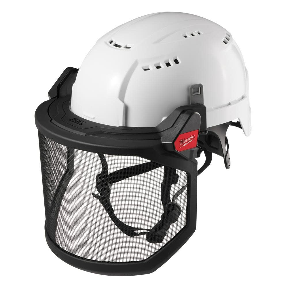 BOLT Full Face Shield Metal Mesh Compatible with Safety Helmets & Hard Hats 48-73-1430