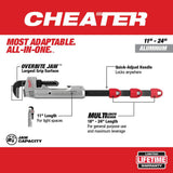 CHEATER Adaptable Pipe Wrench Aluminum 48-22-7318