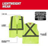 Class 2 High Visibility Yellow Mesh One Pocket Safety Vest - S/M (CSA) 48-73-2251M910