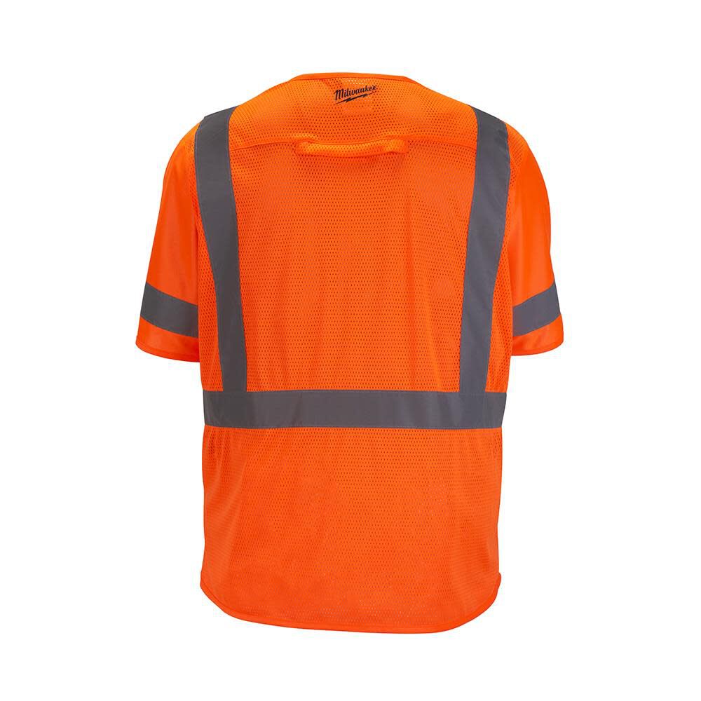 Class 3 High Visibility Orange Safety Vest - 4XL/5XL 48-73-5148