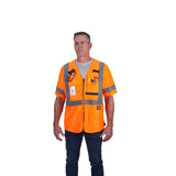 Class 3 High Visibility Orange Safety Vest - 4XL/5XL 48-73-5148