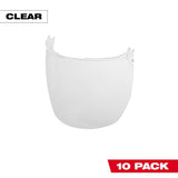 Clear Face Shield Replacement Lenses Helmet & Hard Hat Mount 10pk 48-73-1441