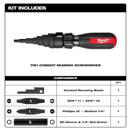 Conduit Reamer with ECX Bit 7in1 48-22-2870