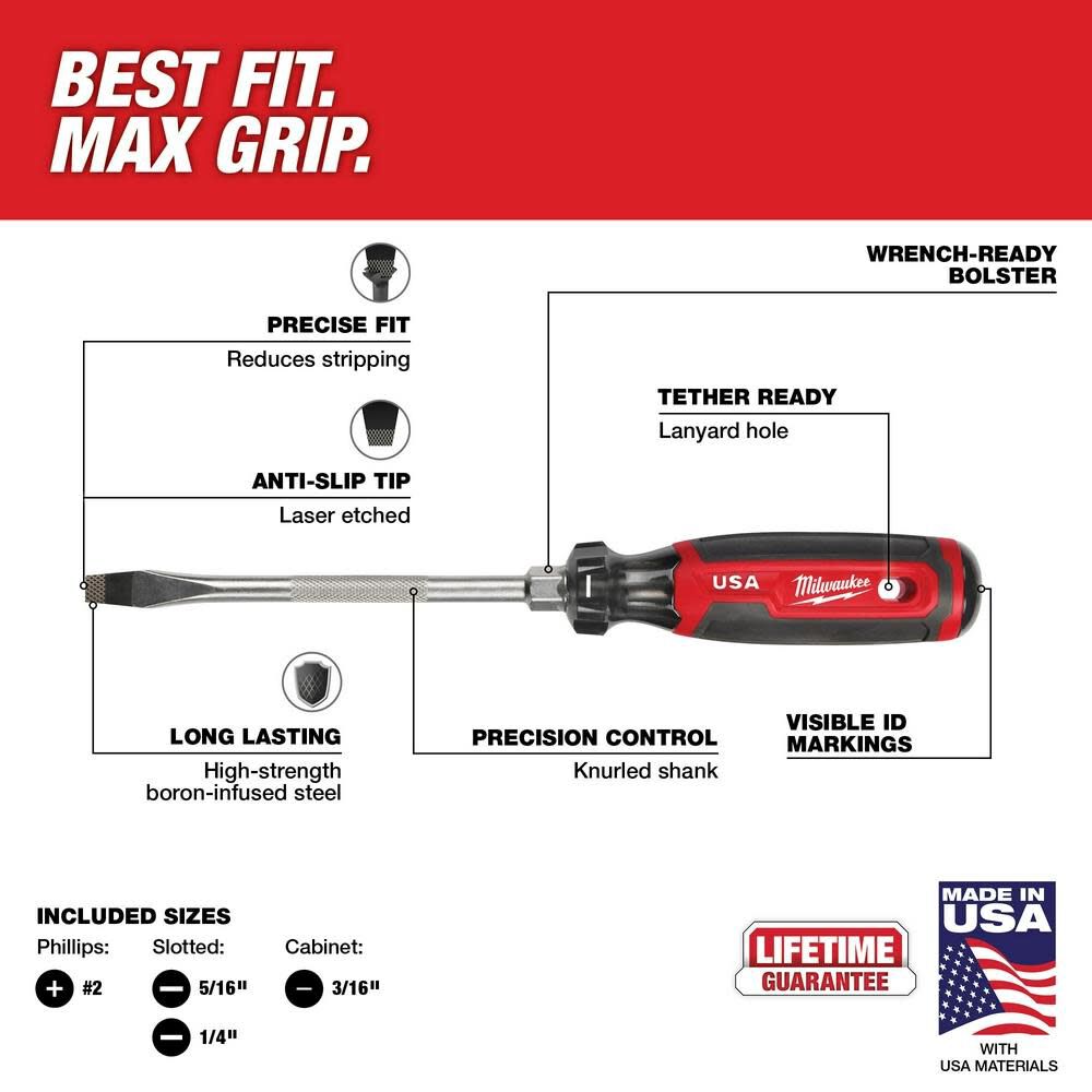 Cushion Grip Screwdriver 4pc Kit (USA) MT200-4