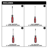 Cushion Grip Screwdriver 4pc Kit (USA) MT200-4