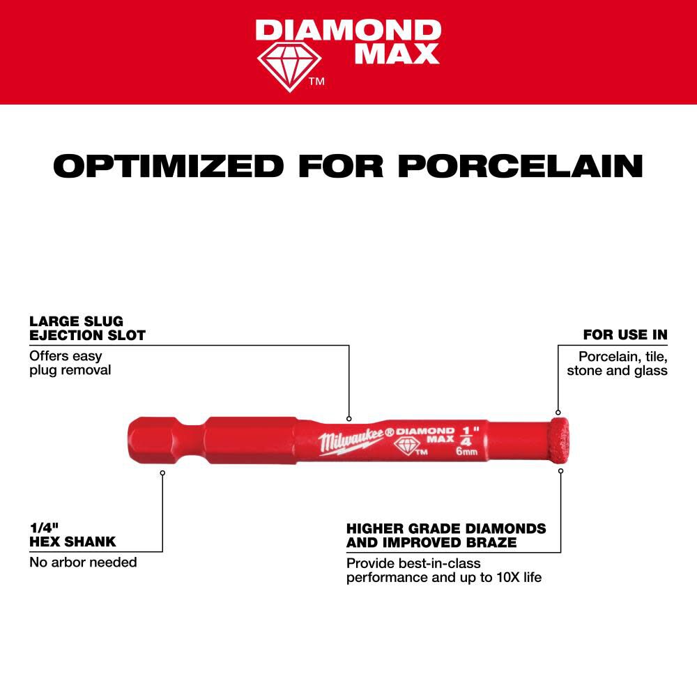 DIAMOND MAX Diamond Grit Hole Saw 3 PC Set 49-56-0500