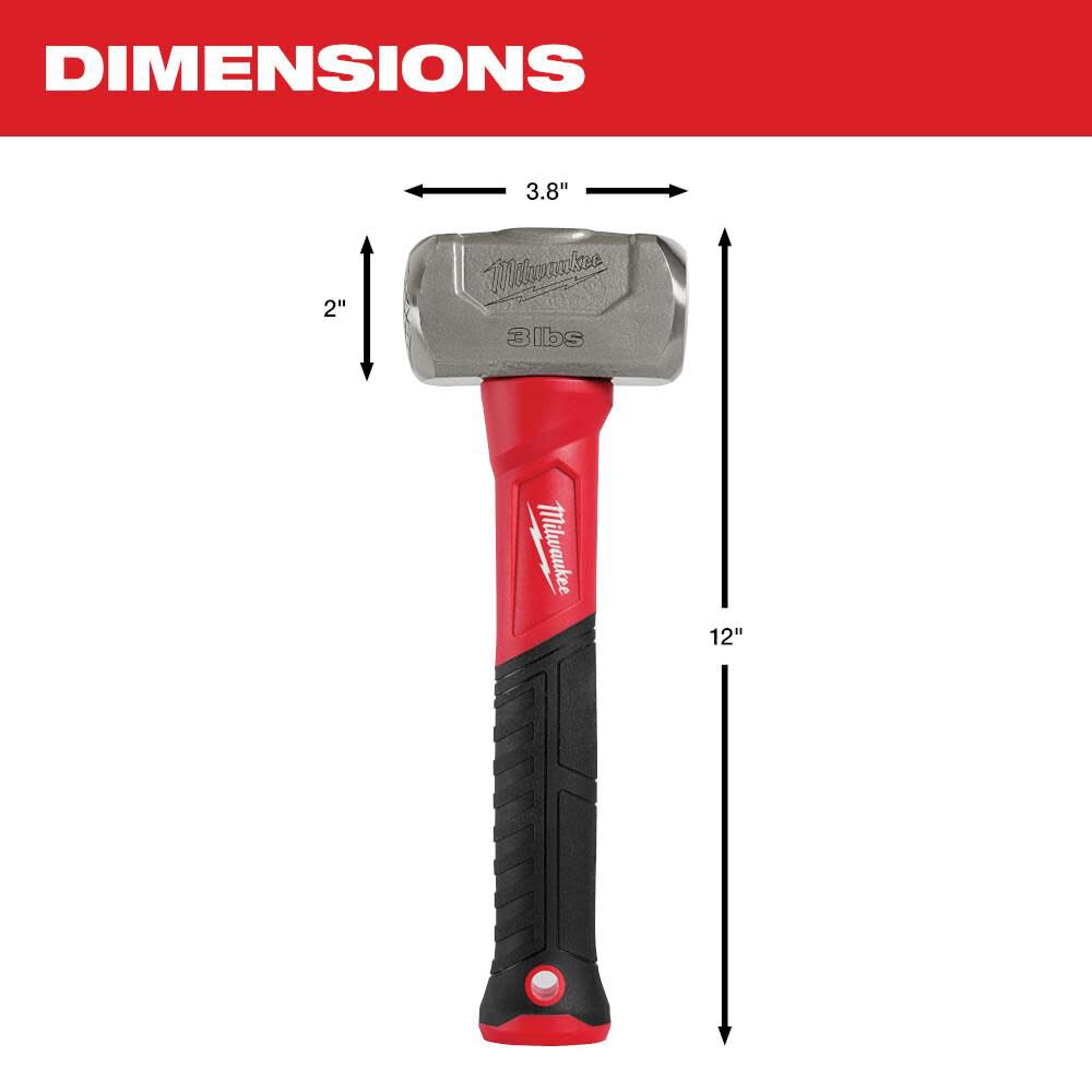 Drilling Hammer 3lb Fiberglass 48-22-9310