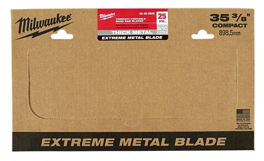 Extreme Thick Metal Band Saw Blades 25PK Compact 48-39-0606