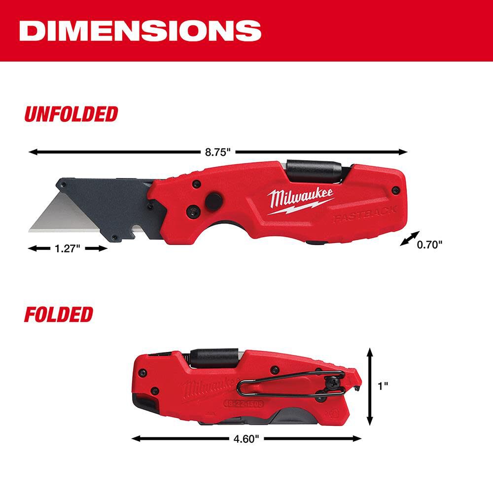 FASTBACK 6IN1 Folding Utility Knife 48-22-1505