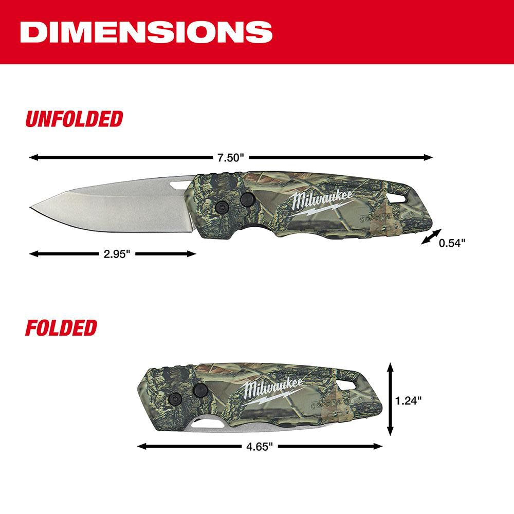 FASTBACK Camo Folding Knife 48-22-1524