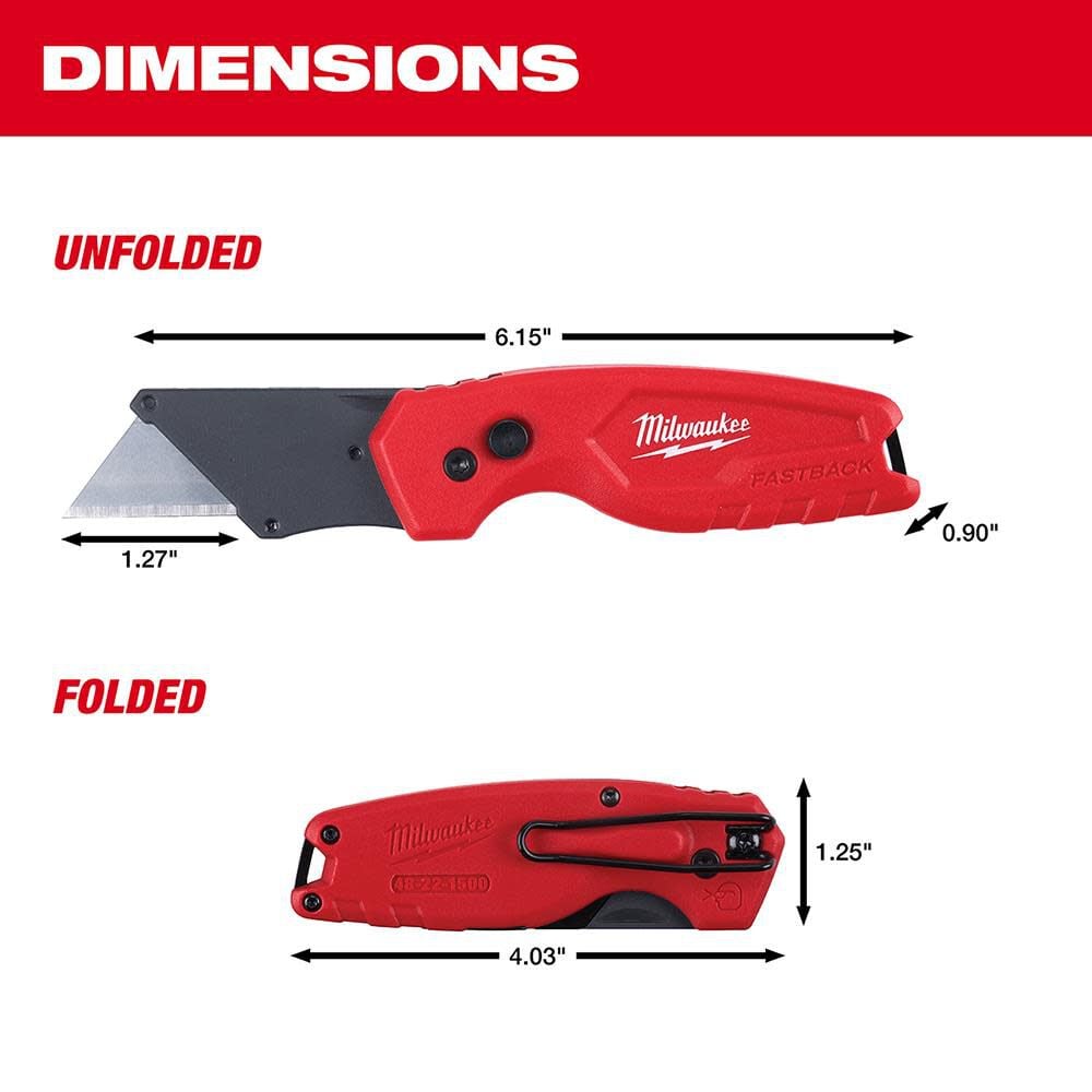 FASTBACK Compact Folding Utility Knife 48-22-1500