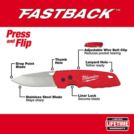 FASTBACK Folding Pocket Knife 48-22-1520