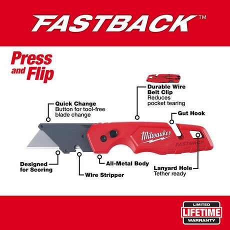 FASTBACK Folding Utility Knife 48-22-1501