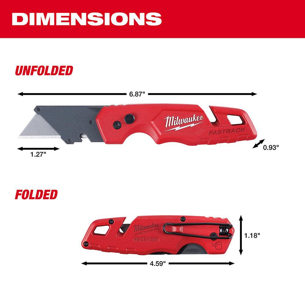 FASTBACK Folding Utility Knife 48-22-1501