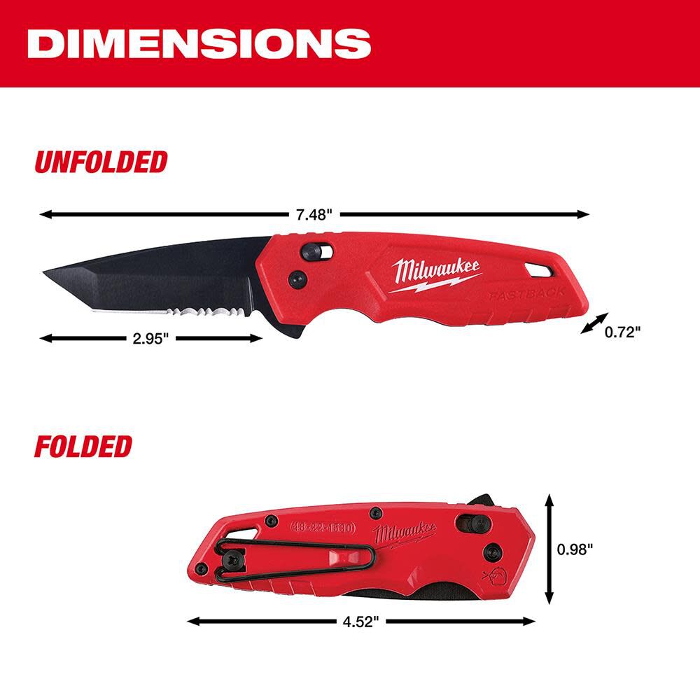 FASTBACK Spring Assisted Folding Knife 48-22-1530