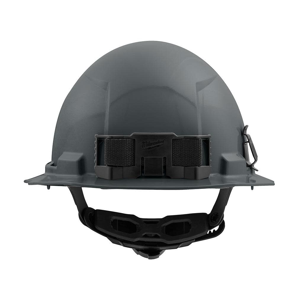 Gray Full Brim Hard Hat with 6pt Ratcheting Suspension Type 1 Class E 48-73-1135