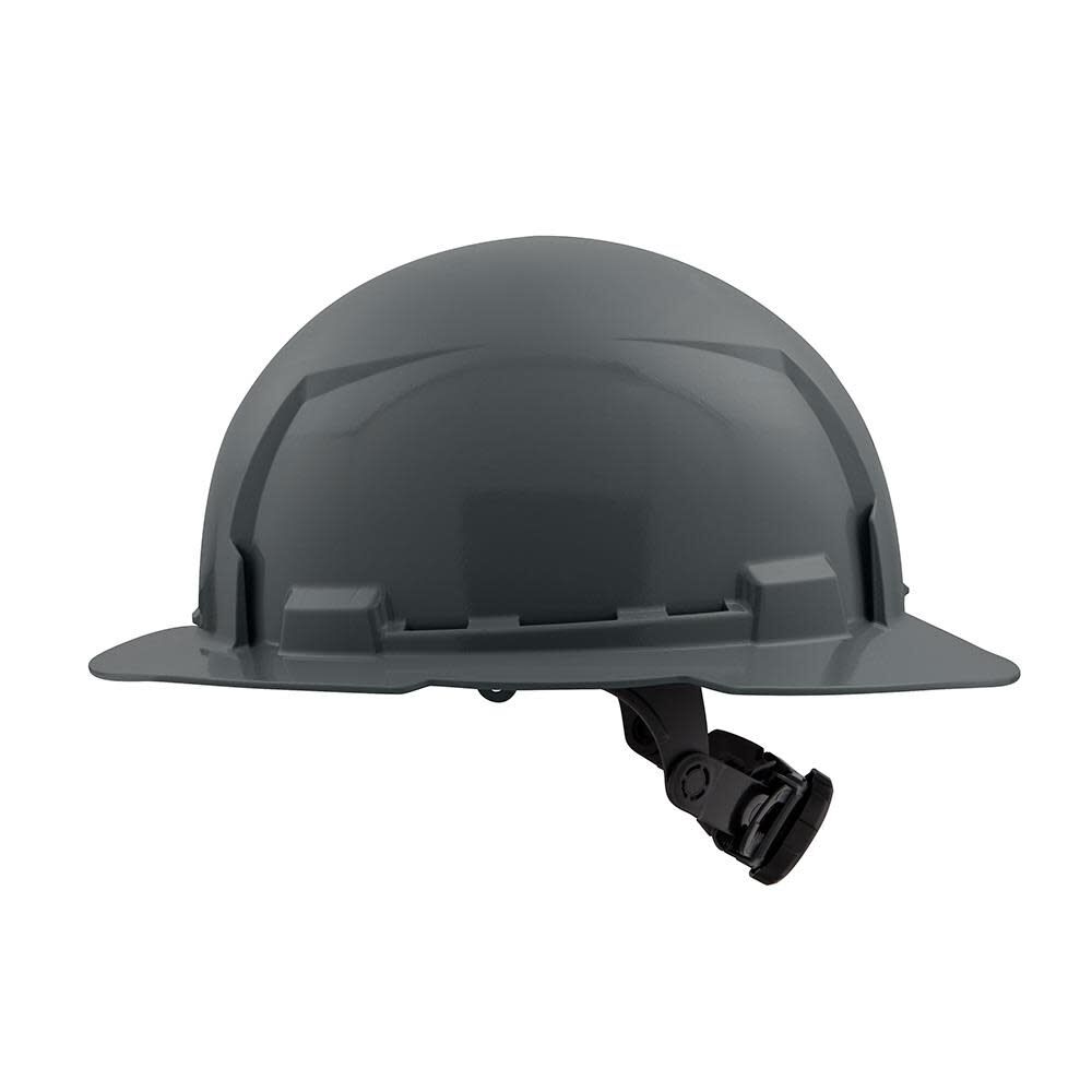 Gray Full Brim Hard Hat with 6pt Ratcheting Suspension Type 1 Class E 48-73-1135