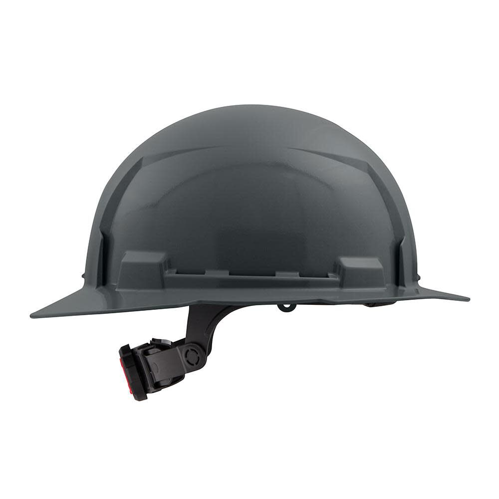 Gray Full Brim Hard Hat with 6pt Ratcheting Suspension Type 1 Class E 48-73-1135