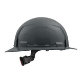 Gray Full Brim Hard Hat with 6pt Ratcheting Suspension Type 1 Class E 48-73-1135