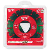 Green 6 in x .100 in Diamond Blade for Green Concrete 49-93-7262