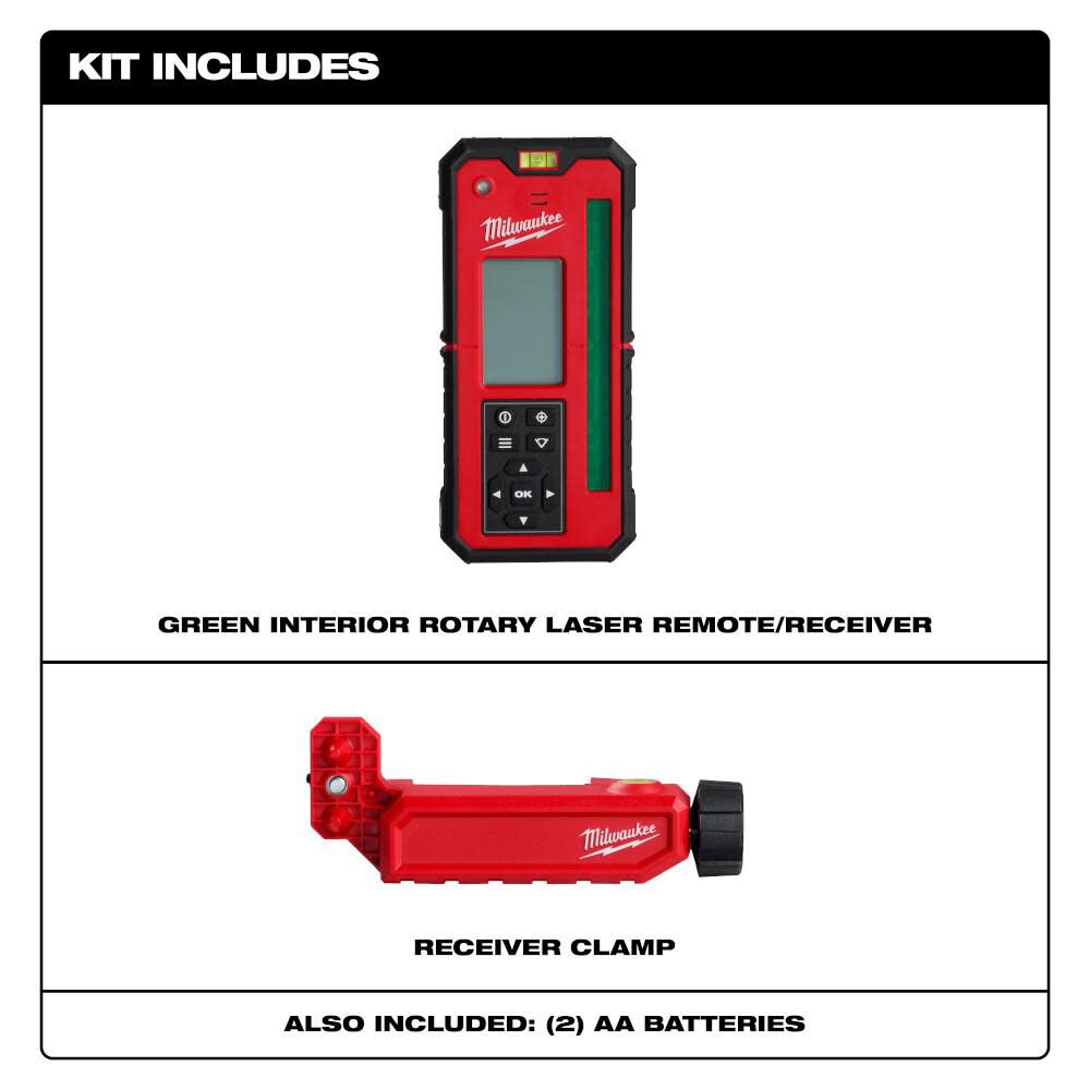 Green Rotary Laser Remote Control & Receiver 3712