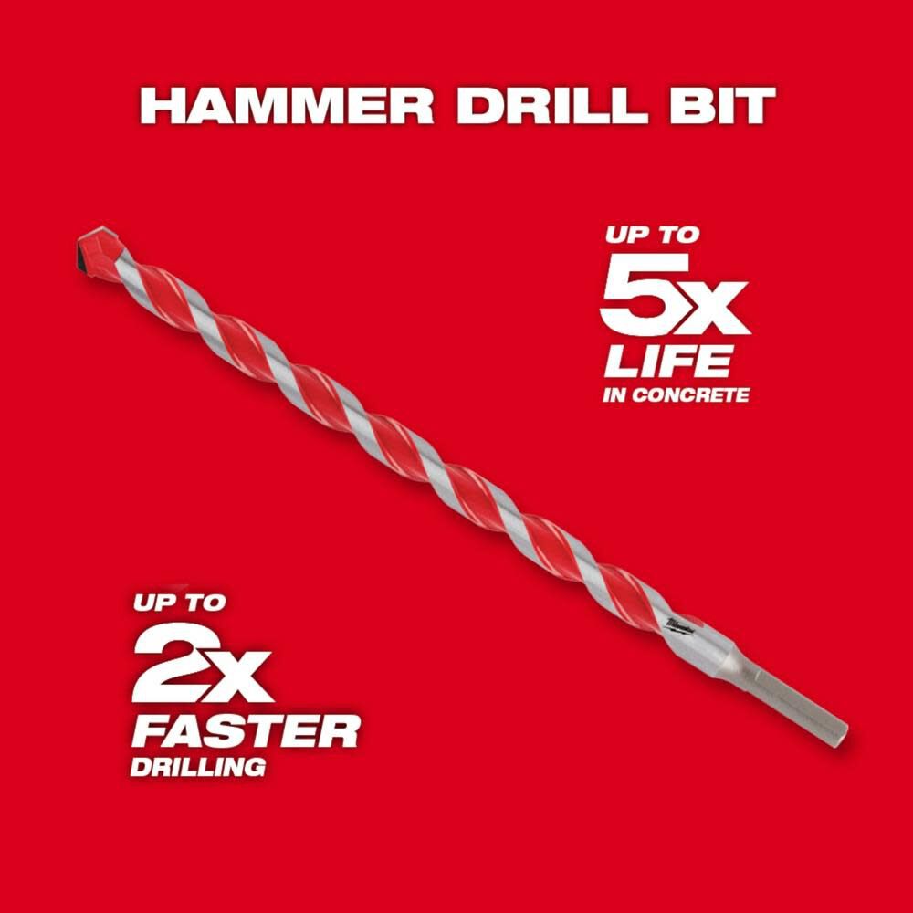 Hammer Drill Bit 5/16inch x 10inch x 12inch Carbide 48-20-9018