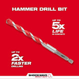 Hammer Drill Bit 7/32inch x 4inch x 6inch SHOCKWAVE Carbide 48-20-9009